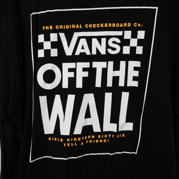 Vans Shirt Mens XL Black Slim Fit Off The Wall Short Sleeve Skater Skateboarding - Picture 2 of 12